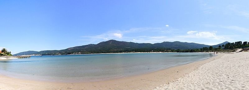 Playa Aguieira en Porto do Son, A Coruña