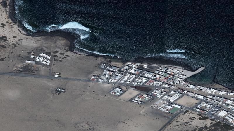 Vista aérea de Bajo Raso, Teguise