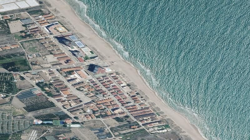 Vista aérea de Playa Bega de Mar en Sueca, Valencia