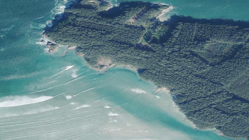 Vista aérea de Burbujas, Cedeira