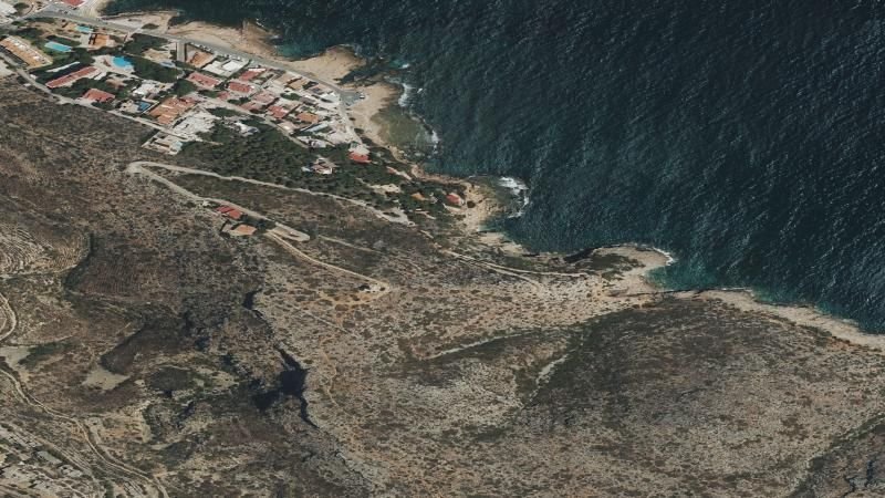 Vista aérea de Cala de Aigua Dolç, Dénia