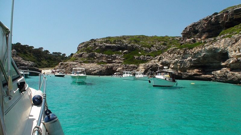 Playa Cala Marmols en Santanyí, Islas Baleares