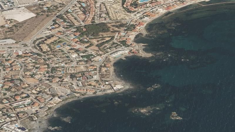 Vista aérea de Cala Medina, Cartagena