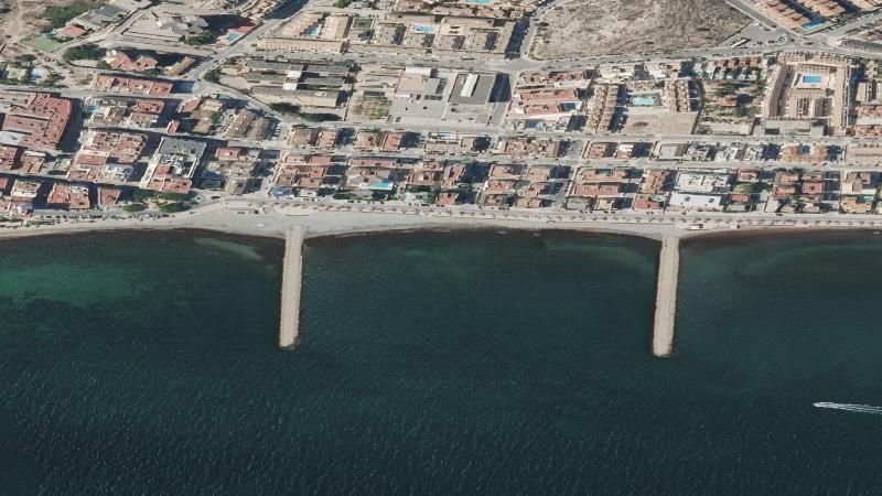 Vista aérea de Calas I-II-III Santiago Bernabeu, Santa Pola