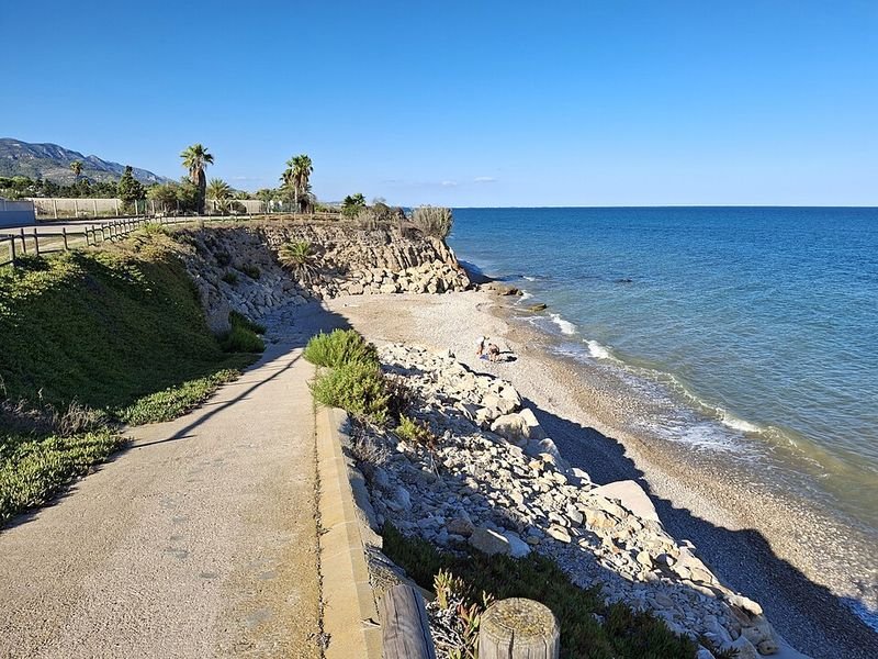 Playa Caletes del Riu Senia en Alcanar, Tarragona