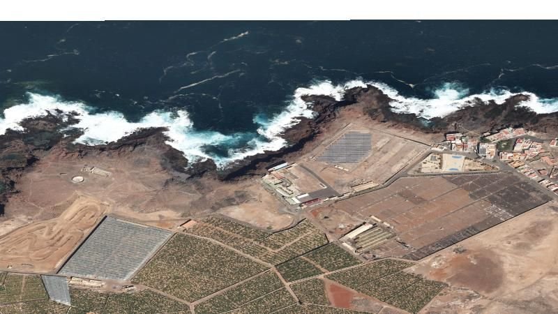 Vista aérea de Playa Caletón de los Cangrejos en Gáldar, Las Palmas
