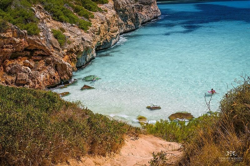Playa Caló des Moro en Sant Antoni de Portmany, Islas Baleares