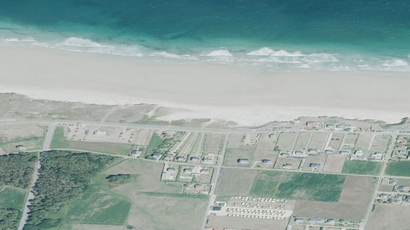 Vista aérea de Playa Coto en Barreiros, Lugo