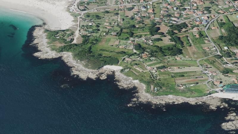 Vista aérea de Das Patas, Cangas