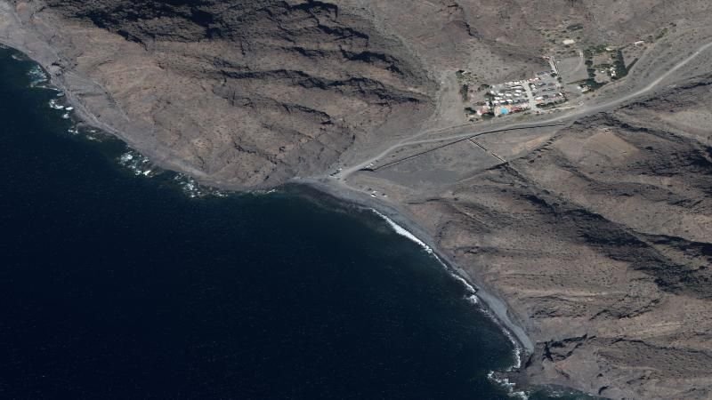 Vista aérea de Descojonado, La Aldea de San Nicolás