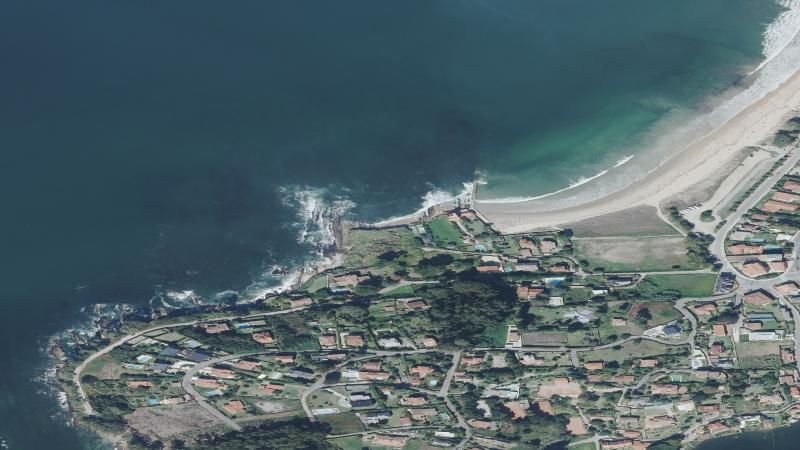 Vista aérea de Playa Do Cabalo en Nigrán, Pontevedra