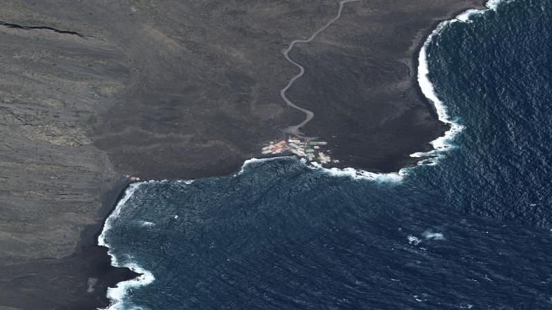 Vista aérea de El Río, Fuencaliente de la Palma