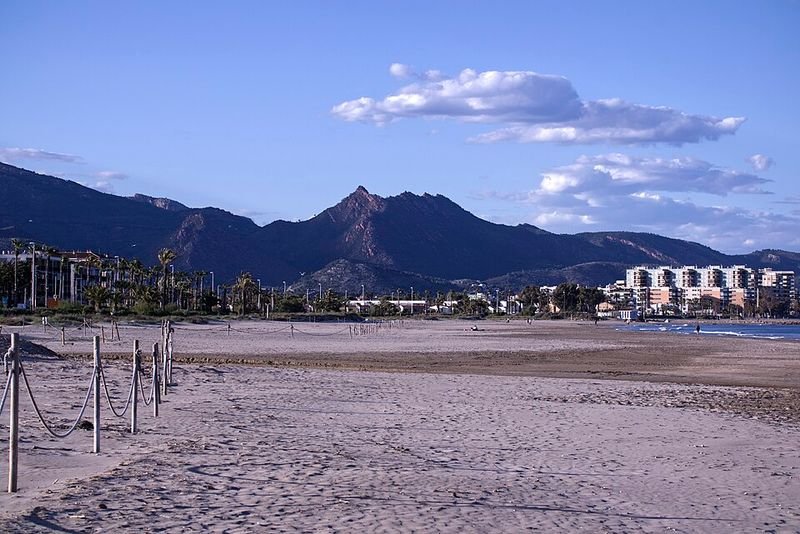 Playa El Serradal en Castellón de la Plana/Castelló de la Plana, Castellón