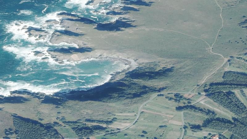 Vista aérea de Playa Graxal en Valdoviño, A Coruña