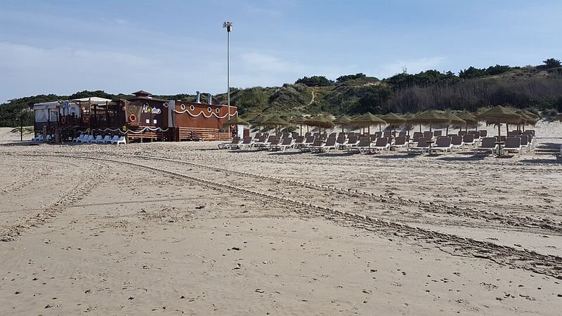 Playa La Barrosa en Chiclana de la Frontera, Cádiz