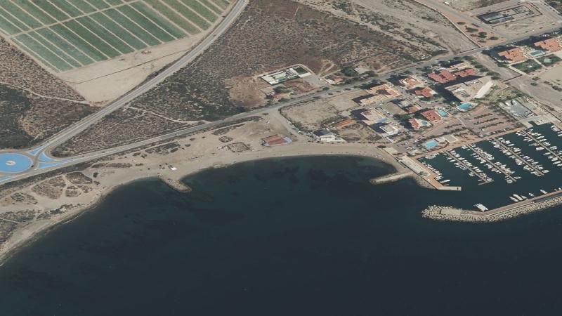 Vista aérea de Playa La Casica Verde en Águilas, Murcia