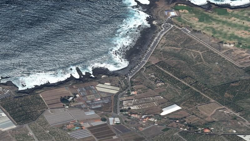 Vista aérea de Las Arenas, Buenavista del Norte