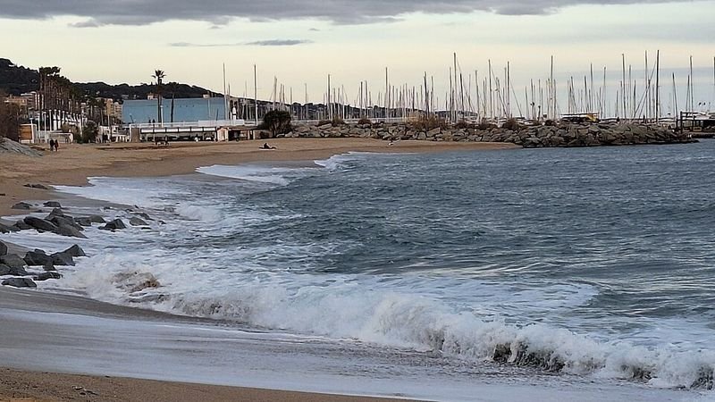 Playa Les Barques en Sant Andreu de Llavaneres, Barcelona