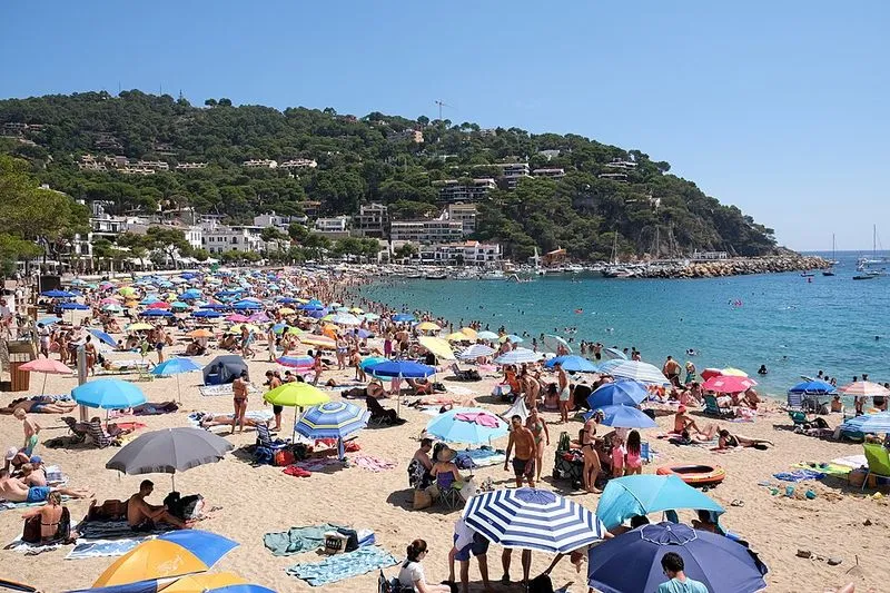 Playa de Llafranc en Palafrugell