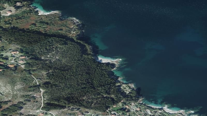 Vista aérea de O Portal, Cangas