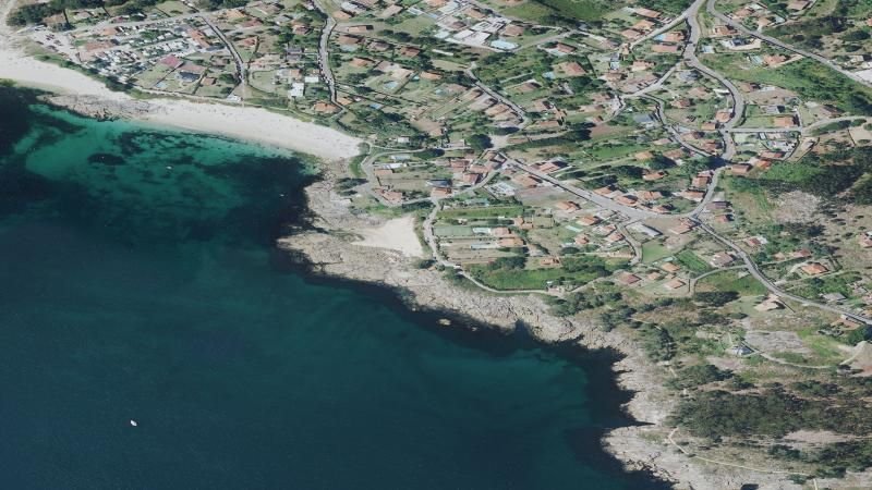 Vista aérea de O Porto, Cangas