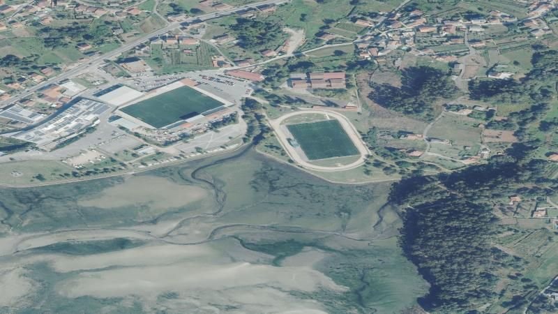Vista aérea de Ostreira, Poio