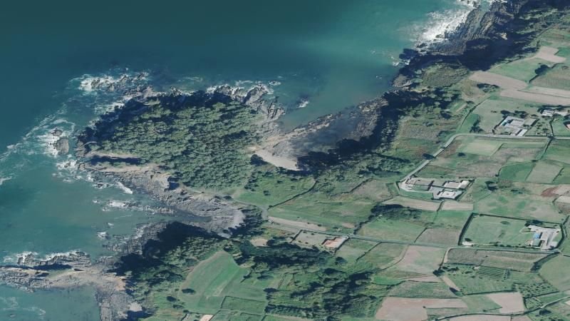 Vista aérea de Paredes, Pontedeume
