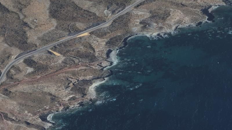 Vista aérea de Playa Peñón Cortado en Cuevas del Almanzora, Almería