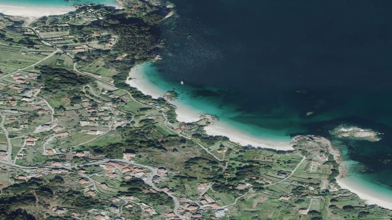 Vista aérea de Pipín, Cangas
