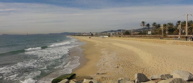 Playa Platja de Ponent en Premià de Mar, Barcelona