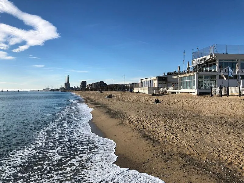 Platja dels Patins de Vela en Badalona