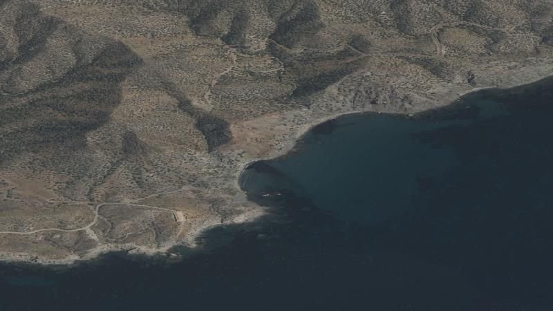 Vista aérea de Playa Baja Mar en Lorca, Murcia