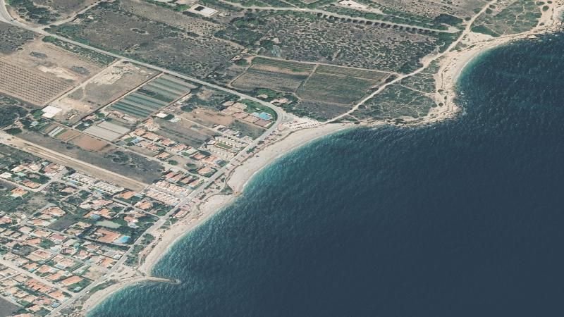 Vista aérea de Playa de les Deveses, Vinaròs