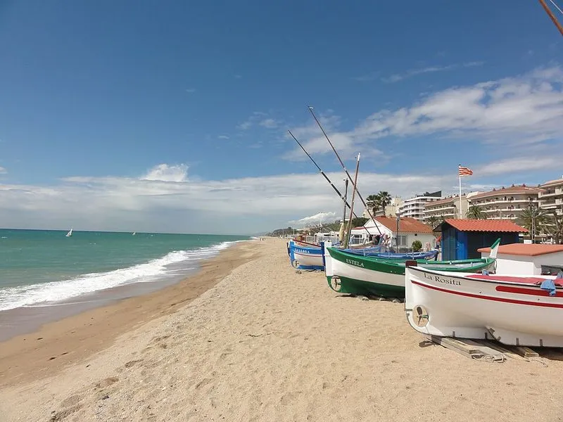 Playa dels Pescadors en Pineda de Mar