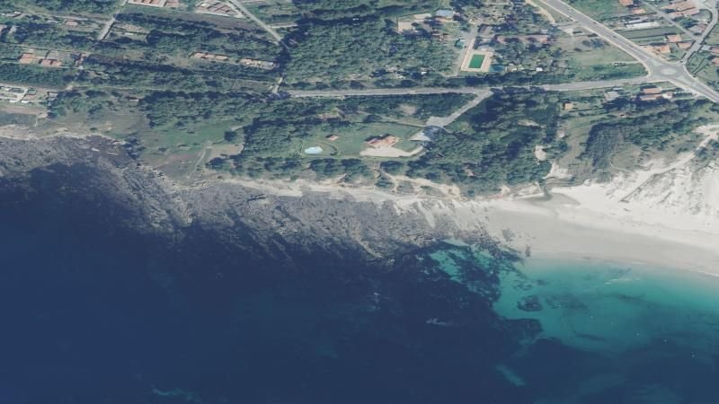 Vista aérea de Pociñas, Sanxenxo