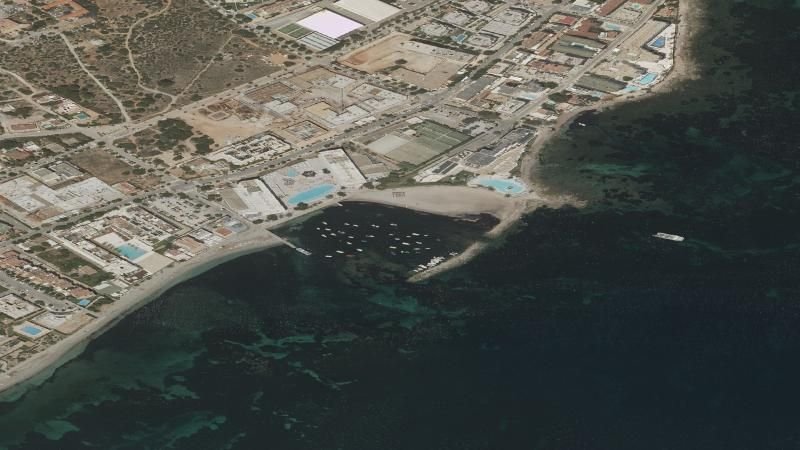 Vista aérea de Punta de Baix, Eivissa