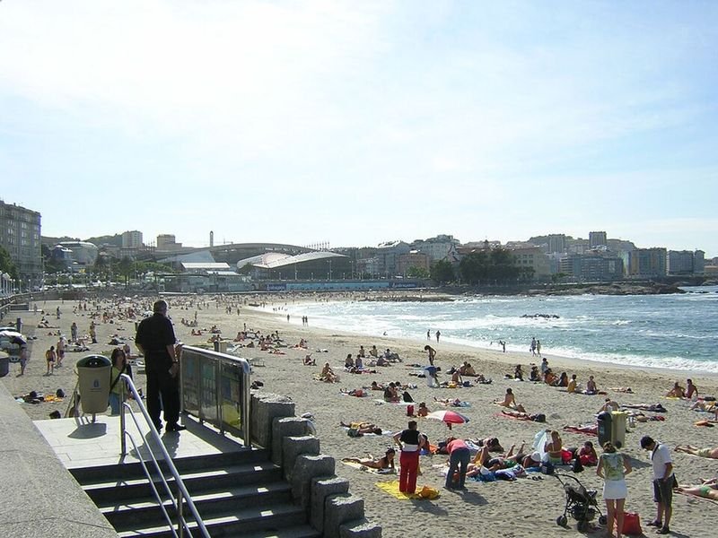 Playa Riazor en A Coruña