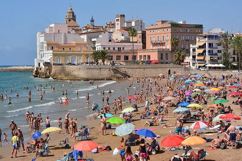 Playa de Sant Sebastià en Sitges, Barcelona — foto 6 de 8