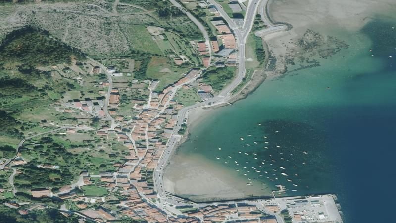 Vista aérea de Santa Isabel, Corcubión