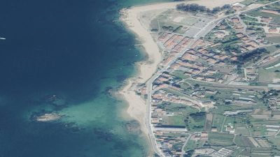 Vista aérea de A Braña, Vilanova de Arousa