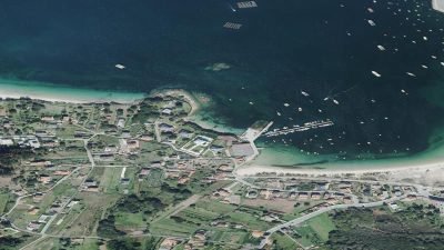 Vista aérea de A Testada, Cangas