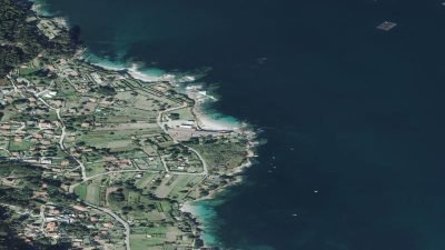 Vista aérea de Alada, Cangas