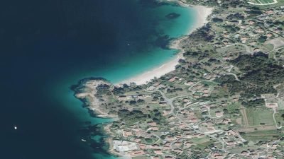 Vista aérea de Areacova, Cangas