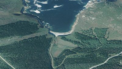 Vista aérea de Arnela, Muxía
