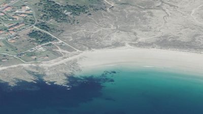 Vista aérea de As Furnas, Ribeira