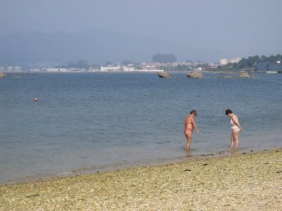 Playa de As Sinas en Vilanova de Arousa