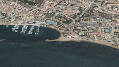 Vista aérea de Bahía de las palmeras, Cartagena