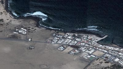 Vista aérea de Bajo Raso, Teguise