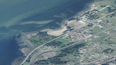 Vista aérea de Bamio, Vilagarcía de Arousa