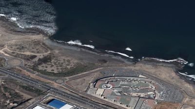 Vista aérea de Boca Barranco, Las Palmas de Gran Canaria